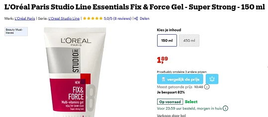 L'Oréal Paris Fix en Force gel (150 ml)
