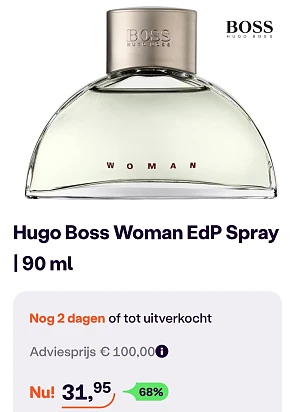 Hugo Boss Woman edp spray 90 ml -68% bij ibood.com