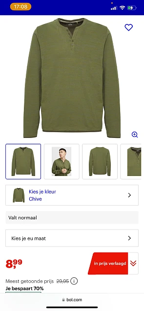 Blend He Tee herentrui in maat s