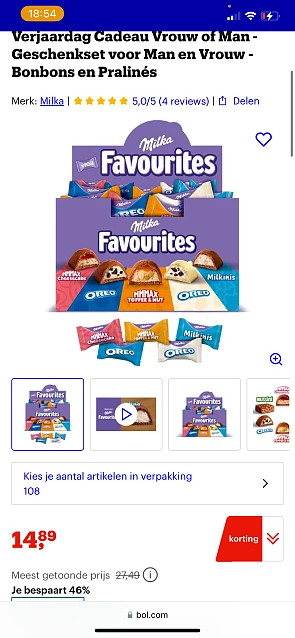 Milka Favourites Mix chocolade - 1 kg