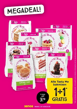 Tasty Me bakmixen 1+1 gratis bij Xenos