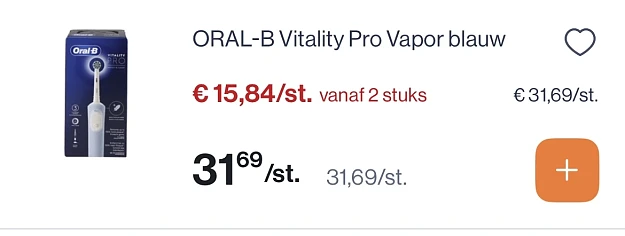 Oral B producten -50% reactie Albert Heyn