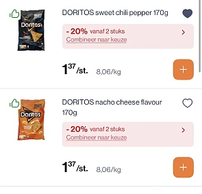 Doritos,Tuc en Ferrero rocher reactie Albert Heyn