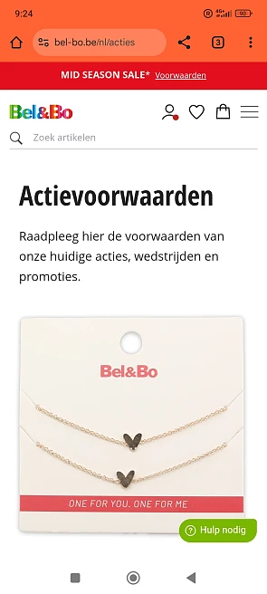 Gratis armbandjes bel&bo