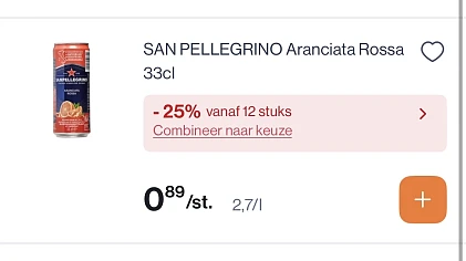 San Pellegrino -25% extra korting