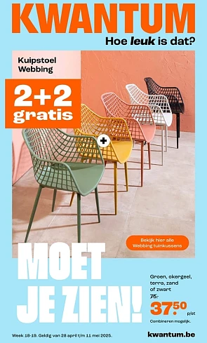 Kuipstoel Webbing 2+2 gratis