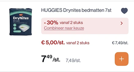 Huggies DryNites bedmatten 7st reactie Kruidvat + 30% extra
