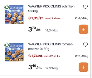 Wagner piccolinis -50%
