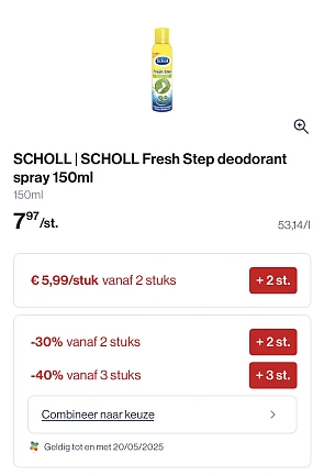 Scholl deo voor schoenen en voeten en borotalco deo