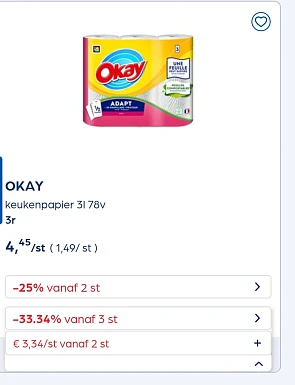 Okay keukenrol -33,34% extra
