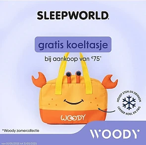 Gratis Woody koeltasje bij Sleepworld