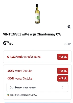 Vintensewitte wijn chardonnay 75 cl