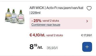 Airwick activ fresh navulling