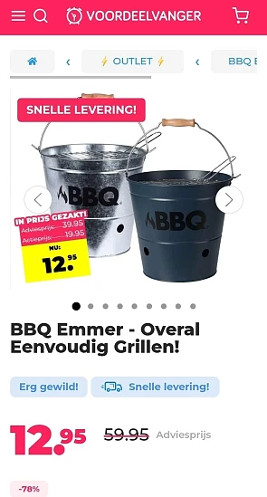 BBQ Emmer - Overal Eenvoudig Grillen! -78%
