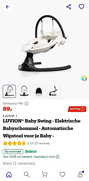 Baby Swing babyschommel -50%