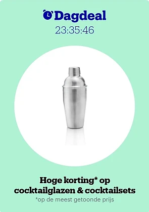 Dagdeal bol coctailglazen & coctailsets