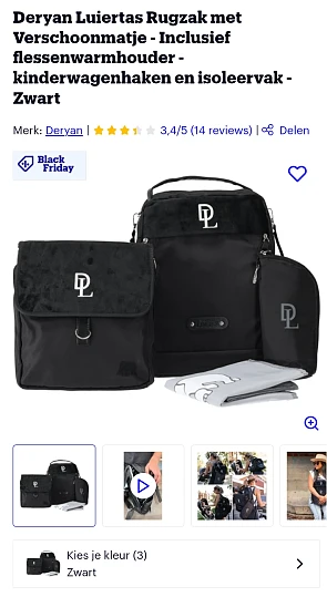 -15% Luiertas/Rugzak + Verschoonmatje - Inclusief flessenwarmhouder - kinderwagenhaken en isoleervak