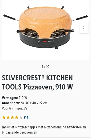 SILVERCREST® KITCHEN TOOLS Pizzaoven, 910 W