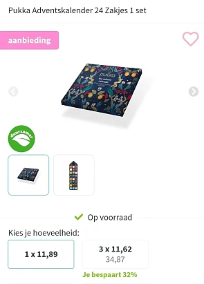 Pukka advebtskalender €11,89