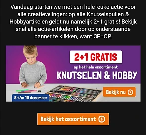 2+1 gratis op knutselen & hobby ✂️
