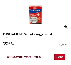 Davitamon goedkoper