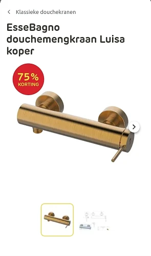 EsseBagno douchemengkraan Luisa koper
