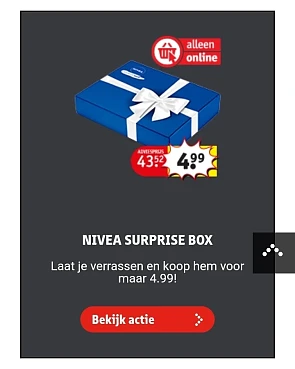 Nivea Surprise Box enkel online op kruidvat.be voor €4,99