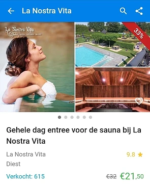 Korting op sauna toegang