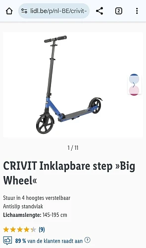 CRIVIT Inklapbare step -63% op lidl.be