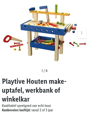 Playtive Houten werkbank Lidl 60%